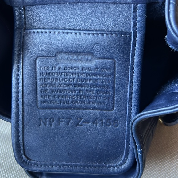 Coach HTF Rare Vintage Soho Navy Set - XXL Feed Duffle, Belted Swing+Pltd Wallet - Picture 10 of 10